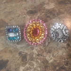 💎 COSTUME JEWELRY 💎 Set of 3 rings